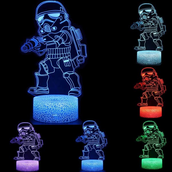 3D Illusjon Star Wars Nattlys Tre Mønster 7 Fargeendringer