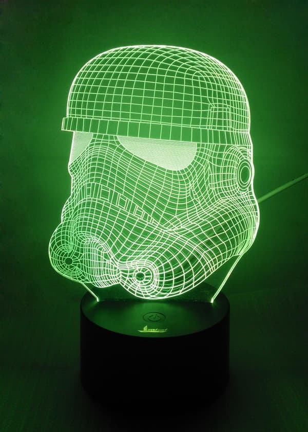 Stormtrooper 3D Nattlampe LED Illusjonslampe Nattbordslampe