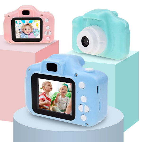 Lasten kamera tukee ajoitusta Yhden painikkeen käyttö Koulutus Taapero Digitaalinen videokamera lapsille Green