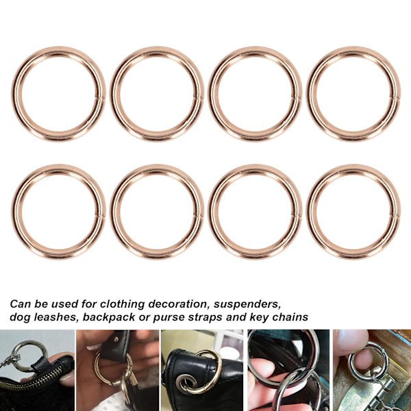 50 st Metallringar 15x3mm Järnmaterial Robust Hållbar Multifunktionell Utsökt O-ringar Metall Gold