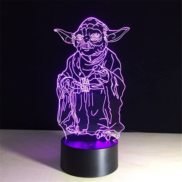3D LED nattlampa, 3D illusionslampa 7 färger skiftande