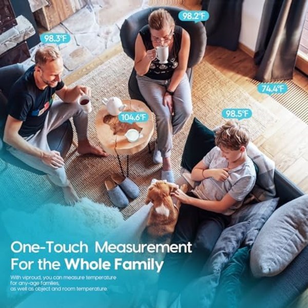 Termometer för vuxna och barn, snabb och exakt babytermometer, FSA HSA-godkänd, feberlarm & tyst läge, viktiga babysaker