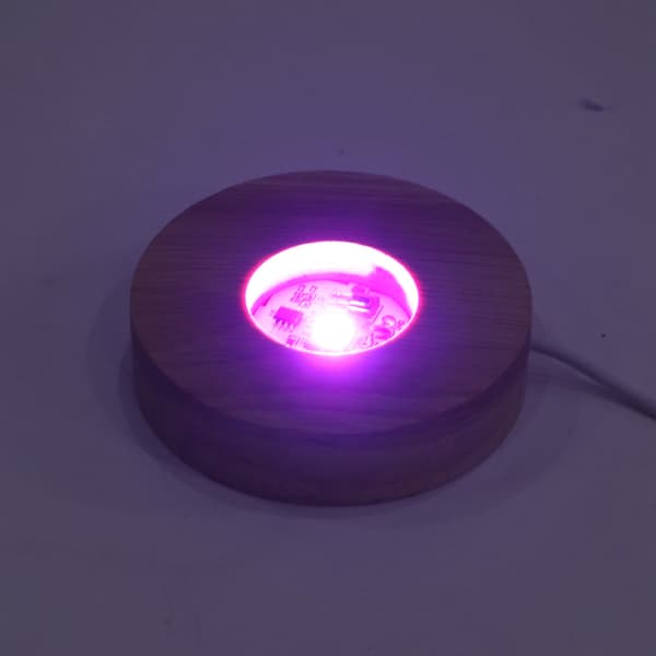 LED-lysbase i træmateriale, miljøvenlig, elegant stil, robust, holdbar, bred anvendelse, farve LED-base