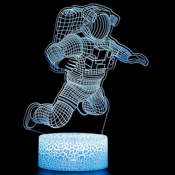 3D Optisk Illusionslampe Tre Mønster Univers Rum Rumvæsen
