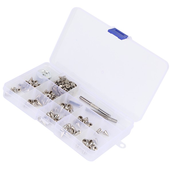 100 st/set Metall Punk Spike Bullet Nitar DIY Bälte Väska Skor Kläder Kon Nitar