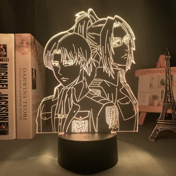 Anime 3D Nattlys Attack Akryl LED 3D Lampe for Hjem Roo