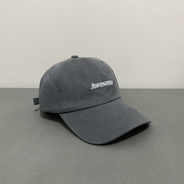 Hatt Dam enkla bokstäver broderi Retro sommar solskydd C Grey