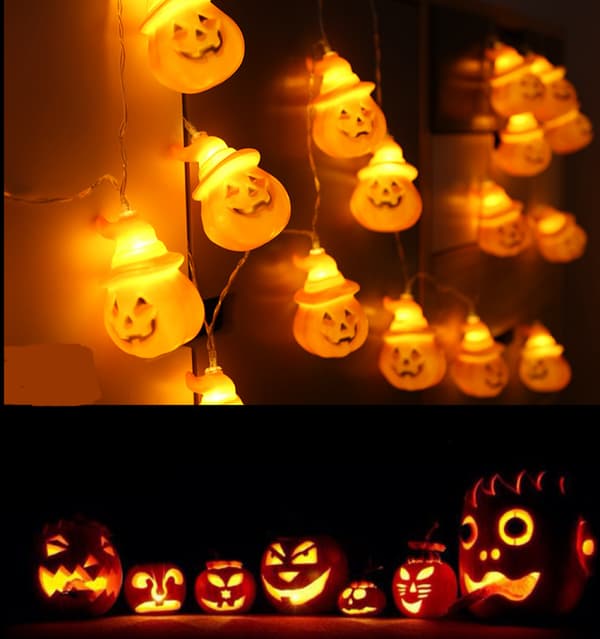 Halloween-led-kurpitsavalosarja sisä- ja ulkokäyttöön