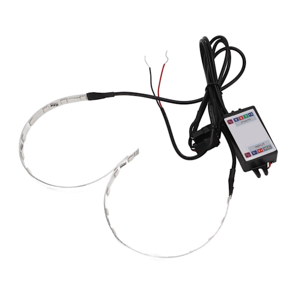 2 st Multi Color RGB LED Demon Eye Bluetooth APP-styrd Halo Ring Strålkastare för Bil