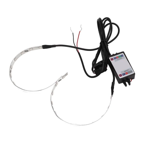 2 stk. Multifarget RGB LED Demon Eye Bluetooth APP-kontroll Halo Ring Frontlys for Bil