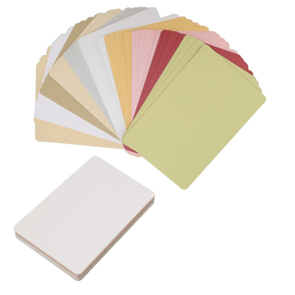 100 kpl helmiäiskartonkia pyöristetyt kulmat 15x10CM kova luonnon tekstuuri kumileimasin korttipaperi kutsuja kirjekuoria varten