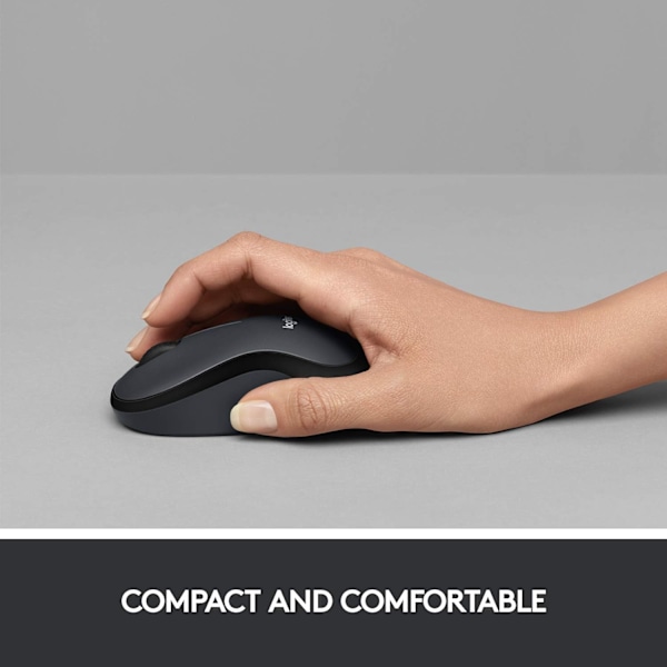Logitech M220 SILENT langaton hiiri, 2,4 GHz USB-vastaanottimella, 1000 DPI optinen seuranta, 18 kuukauden paristo, ambidextrous, yhteensopiva PC:n, Macin ja kannettavan kanssa Red