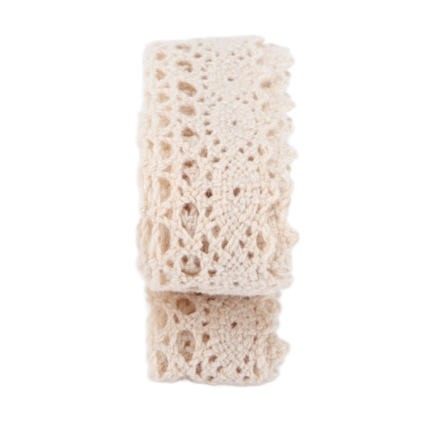 Spetsband DIY Bomullsnät 1,5 cm Bredd 20 Yards Utsökt Spetskant för Gardin Kläder Duk Present DekorationBeige