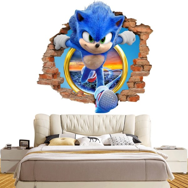 Cartoon Wall Breaking Game Wall Decals Bedroom Living Room