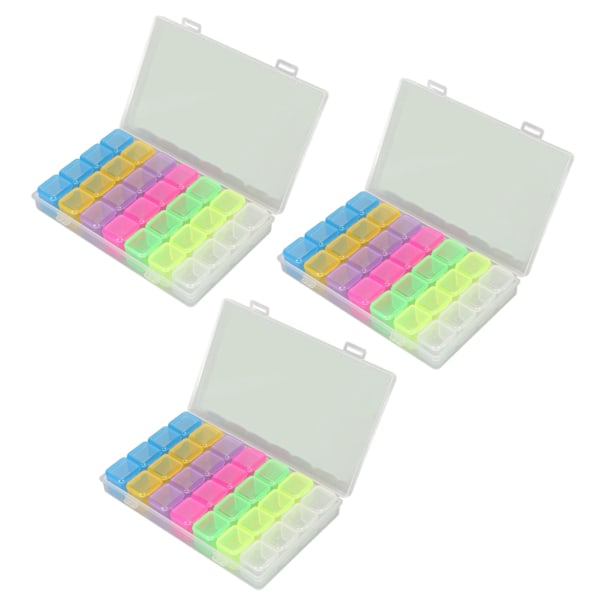 3pcs Medicine Organizer Monthly 28 Day Weekly Medicine Organizer 4 Times Per Day for Travel Business Trip