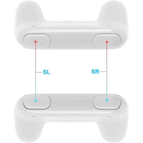 4-pak med grep som passer til Nintendo Switch for Joy-Con og OLED-modell for Joycon, slitesterkt håndtaksett som passer til Joy-Cons-kontrollere Black/White