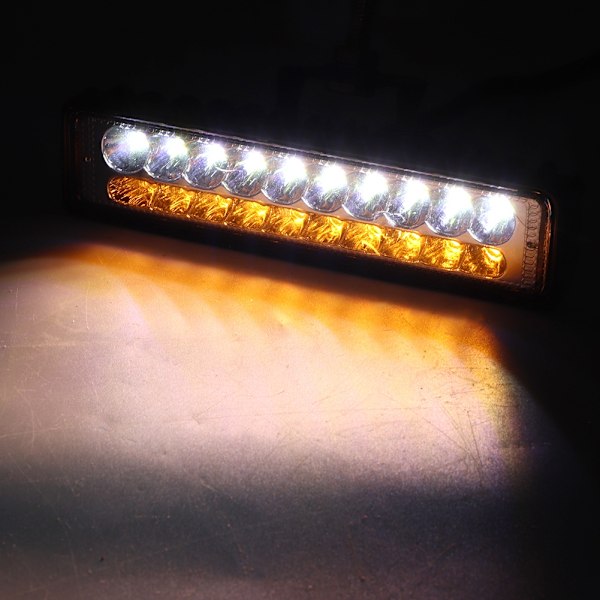 Universal 60W Køretøj Båd 20 LED Arbejdslys Hvid og Gul Lys Spotlight Kørelys