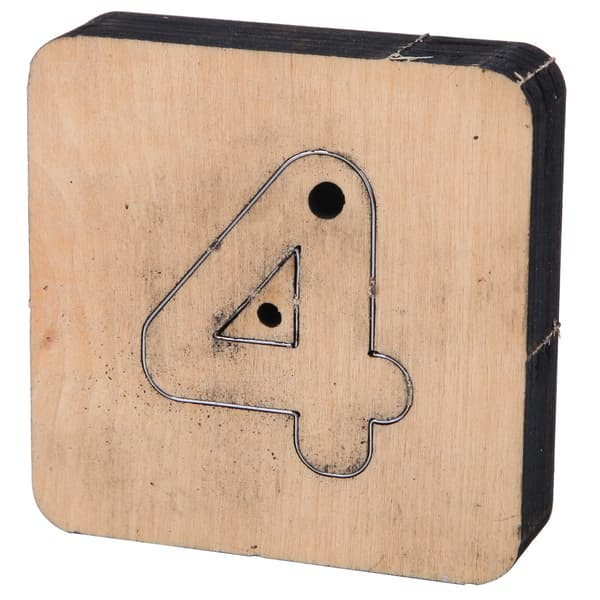 Kutterformer, støpeformer i lær, tilbehør, DIY håndlagde sett med jernblad for håndverkssamling (nummer 4)