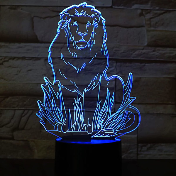 Panda 3D LED-lys Illusjonslys for barn Optisk illusjon