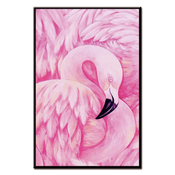 Solnedgång Flamingos Väggkonst Canvas Tryck Affisch, Sim 13x18cm
