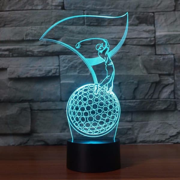 3D Golf Nattlys Berørings Bord Skrivebord Optisk Illusjon Lamper