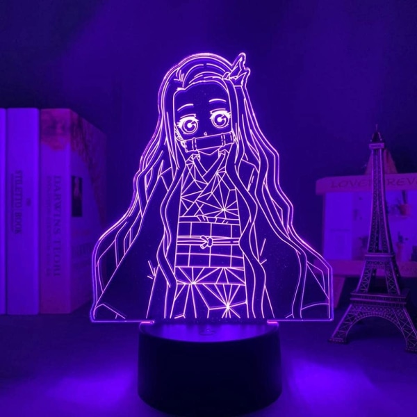 Demon Slayer Nezuko Kamado lampa Anime LED Decor Lighting Chi