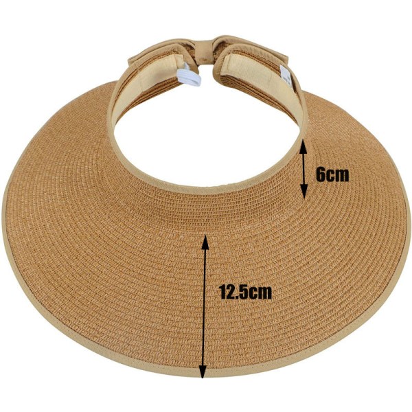 Dam solhatt med bred brätte i halm med UPF 50+ Beige