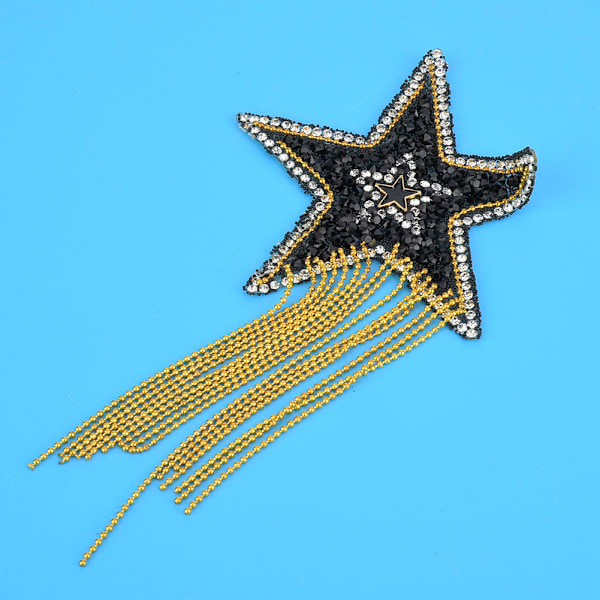 Plast DIY självhäftande stjärnmönster kläder strass tofsar lappar kläder väskor applikationer #3