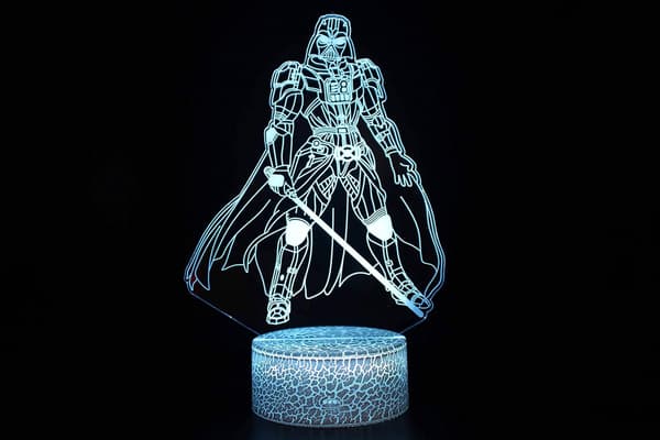 3D Illusion Star Wars Natlampe Tre Mønstre 7 Farveskift