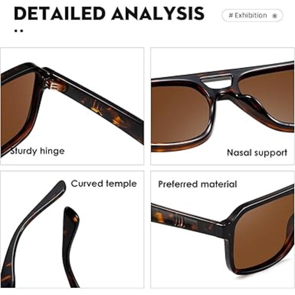 Polarisoidut Retro Aviator -aurinkolasit naisille ja miehille, vintage 70-luvun neliönmalliset aurinkolasit