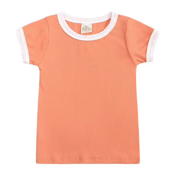 Toddler Solid Cotton Daily Short Summer Pyjamas,S(Orange)
