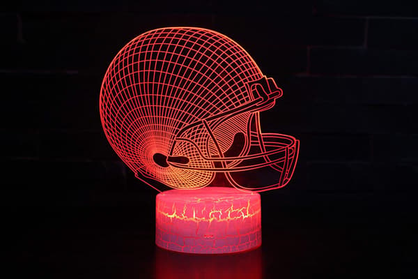 Inouril 3D Effektlampe Illusjon LED Nattlys Fjernkontroll