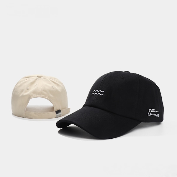 Ny basebollkeps dam ansikte liten enkel stil all-match s Beige