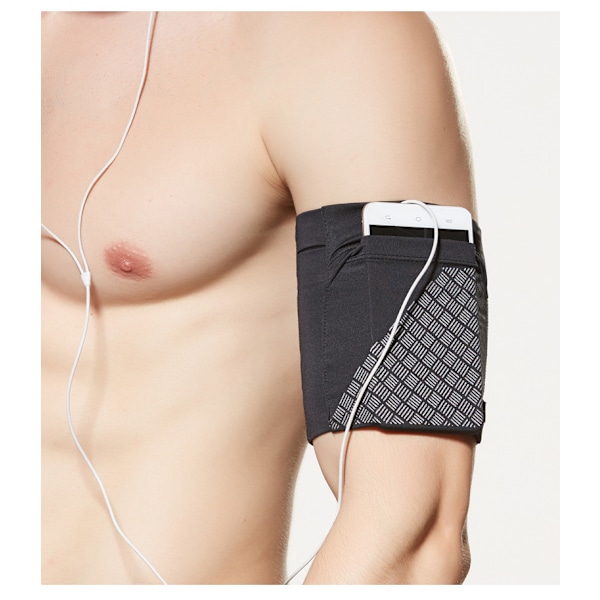 Universell sportarmband för alla mobiltelefoner. Telefonarmband för löpning, fitness och gymträning Passar telefoner upp till 7\"  grå L Grey L