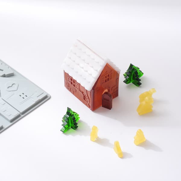 DIY Julehus Chokoladeform Silikoneform Fondant
