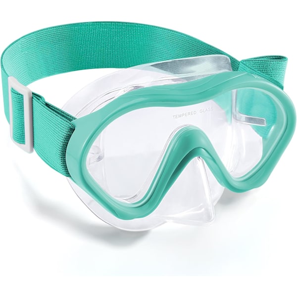Simglasögon för Barn med Nässkydd, Snorkeldykmask för 3-12 år Pack-Blue