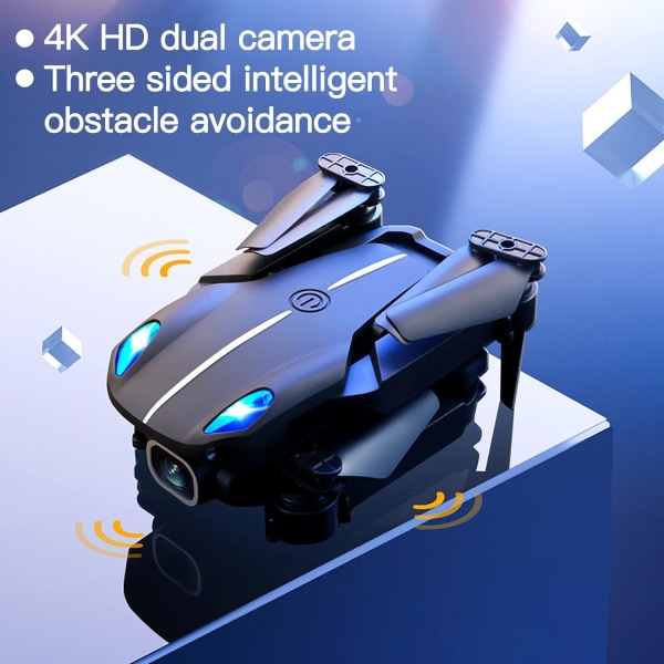 Mini Foldbar Drone Børn Voksne - Ultra Let Quadcopter 360° Rullende Ingen Distraktion og En Knap Start Hastighedsjustering