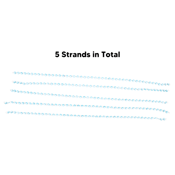 5 stk akryl krystallgirlander Sterk forbindelse Elegant flerbruks krystallperlegirlander for bryllupslysekroner Blue