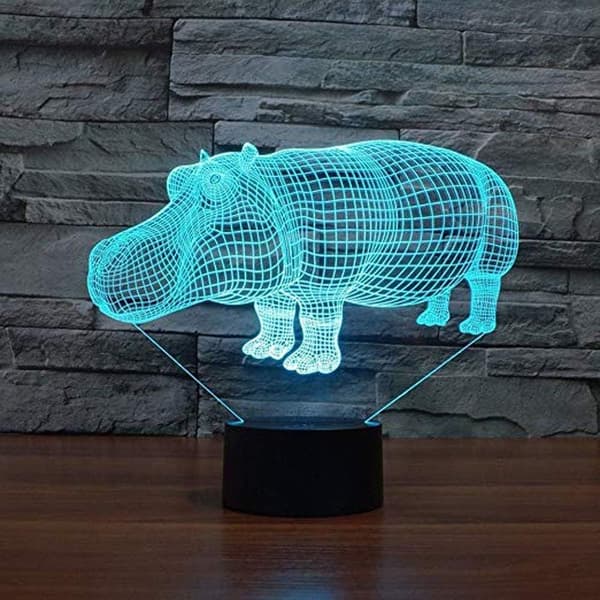 3D Modell Visuell Optisk Illusjon 7 Fargeendring Berøringsbryter