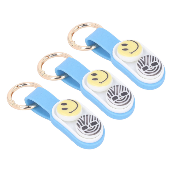 3 st Puck Fidget Blå Luktfri Silikon Stressavlastning Stark Magnet Trick Magnet Fidget Toy för Barn Vuxna