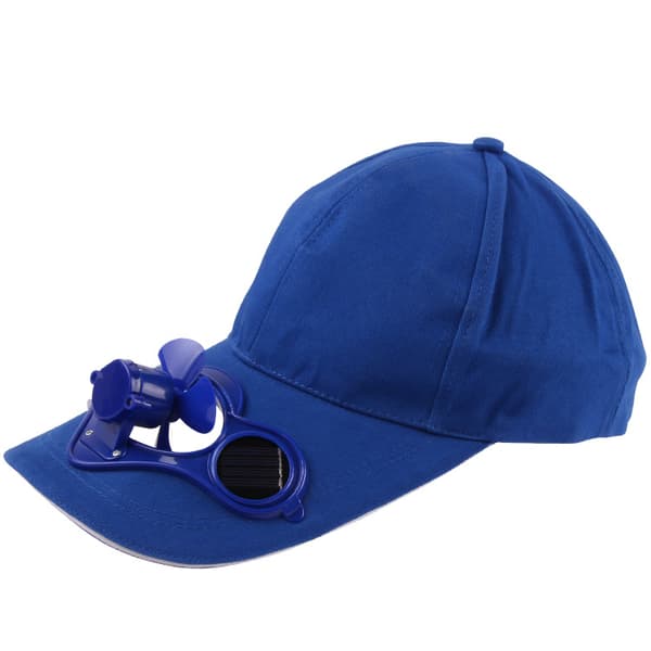 Solcellevifte cap baseball golf cap for å kjøle ned ansiktet ditt på varme sommerdager White