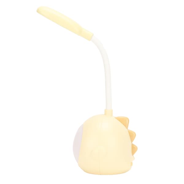 LED Liten Skrivebordslampe Mykt Lys Øyebeskyttelse Student Barn Studerelampe for Skrivebord Soverom Sengeside Sovesal Gul