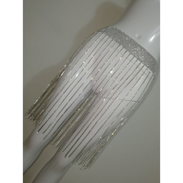 Victray Kristallkroppskedjekjol Rhinestone Midjekedjor Nig