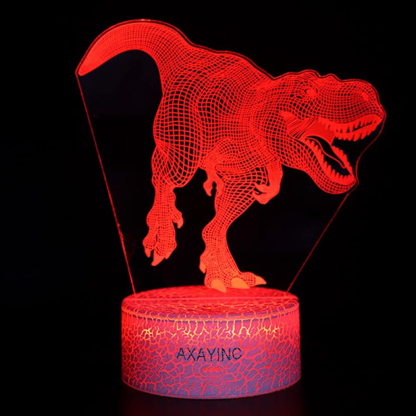 3D Natlampe LED Illusion Skrivebordslampe 7 Farveskift