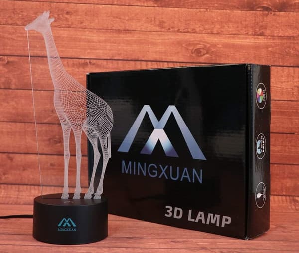 Giraff 3D Nattlys 7 Farge LED Touch Bordlamper En