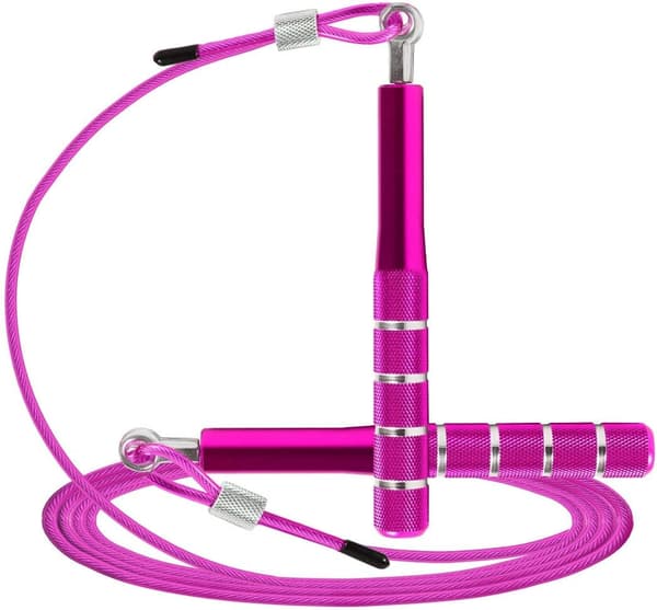 Hopprep, Hopprep för träningsövningar, justerbart hopprep för vuxna för män, kvinnor, barn, flickor Pink