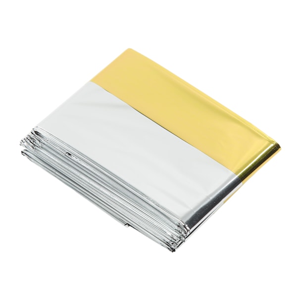 3PCS Nödfiltar Nödfiltar Guld Silver 2 Färg Reflekterande Termisk Filt Vattentät Nödsovsäckar 160x210cm