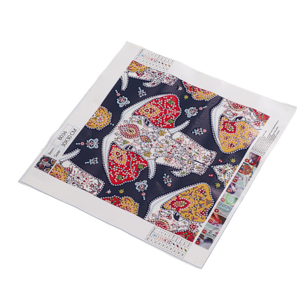 Rhinestone-maalaus, söpö eläinten elefanttikuvio, DIY-taidepiirustus DIY-askarteluun, kodin sisustukseen, lahja B034