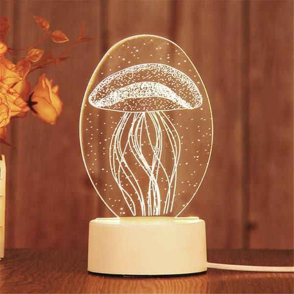 3D Lite Nattlampe, Plug-in LED-belysning for Barnerom