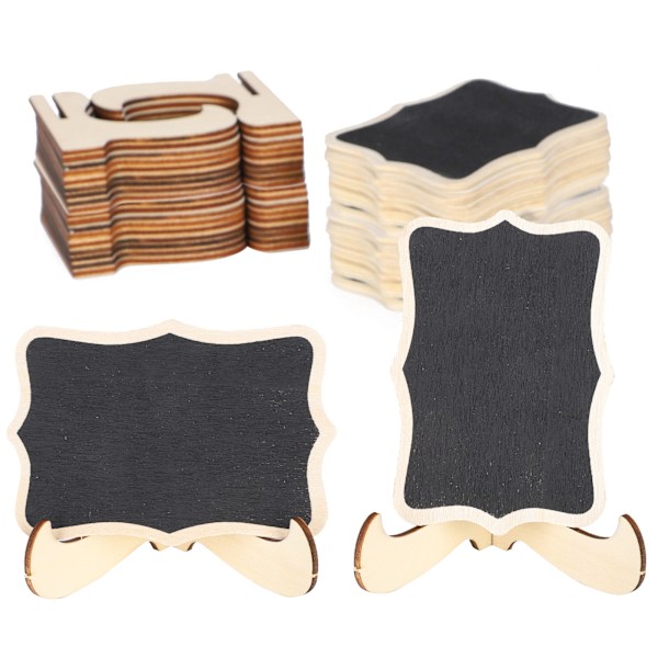 2 Set Mini Chalkboard Skyltar Platskort Små Griffeltavlor Bröllop Dekoration Hantverk Diaplay